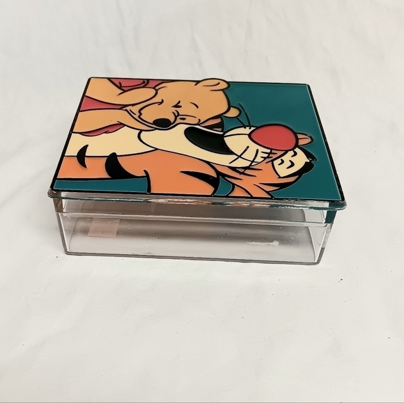 VTG Disney Winnie the Pooh Tigger Trinket Box Jewelry Holder Plastic Acrylic - Picture 5 of 9